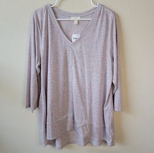 Marbled 3/4 Sleeve Tee